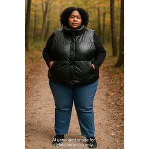 Old Navy Black Quilted Puffer Vest NWT Size 4XL